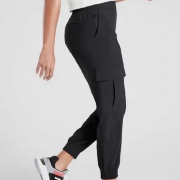 Athleta Black Cargo Joggers - Picture 1 of 4